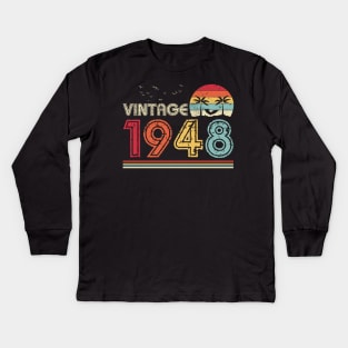 Vintage 1948 Limited Edition 73rd Birthday Gift 73 Years Old Kids Long Sleeve T-Shirt